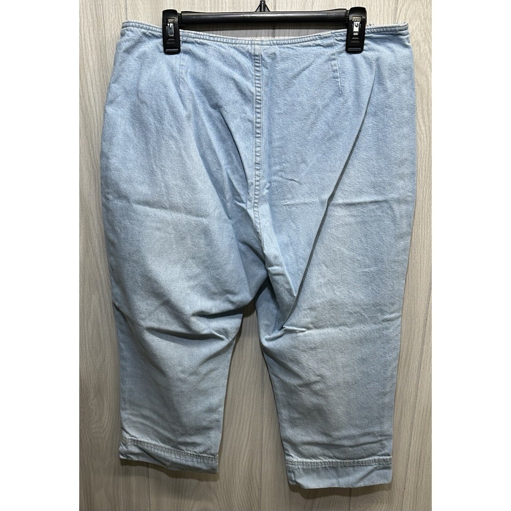 AVENUE BLUES Women's (Size 17x18") Capri Button‎ Fly Jeans Accented Cuff Pockets - Picture 3 of 3